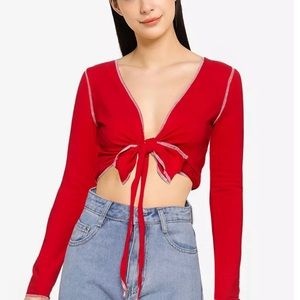 NWT Hollister multi-wrap top, ties front back or side, size Small